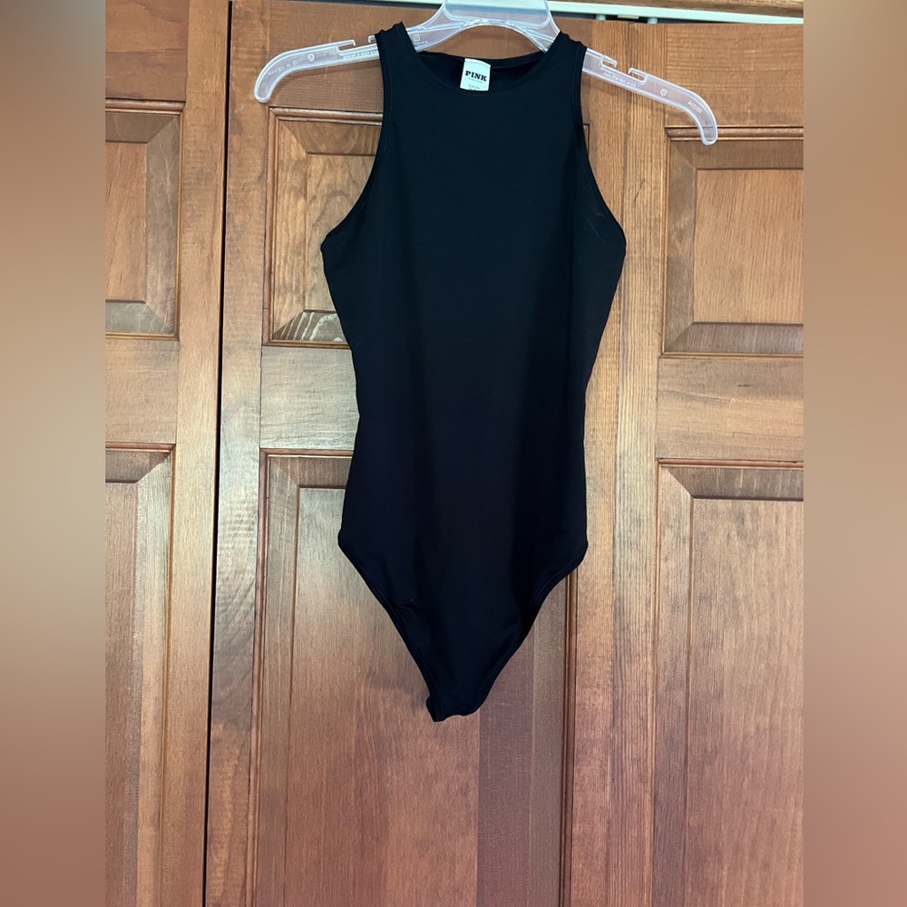 PINK Victoria's Secret Classic Black Kids Bodysuit Size Small